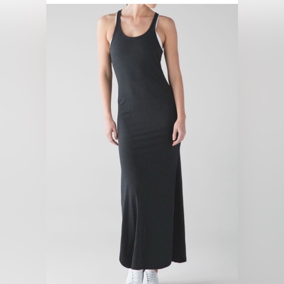 Lululemon Refresh Maxi Dress in Charcoal ,size 6 - Picture 4 of 11